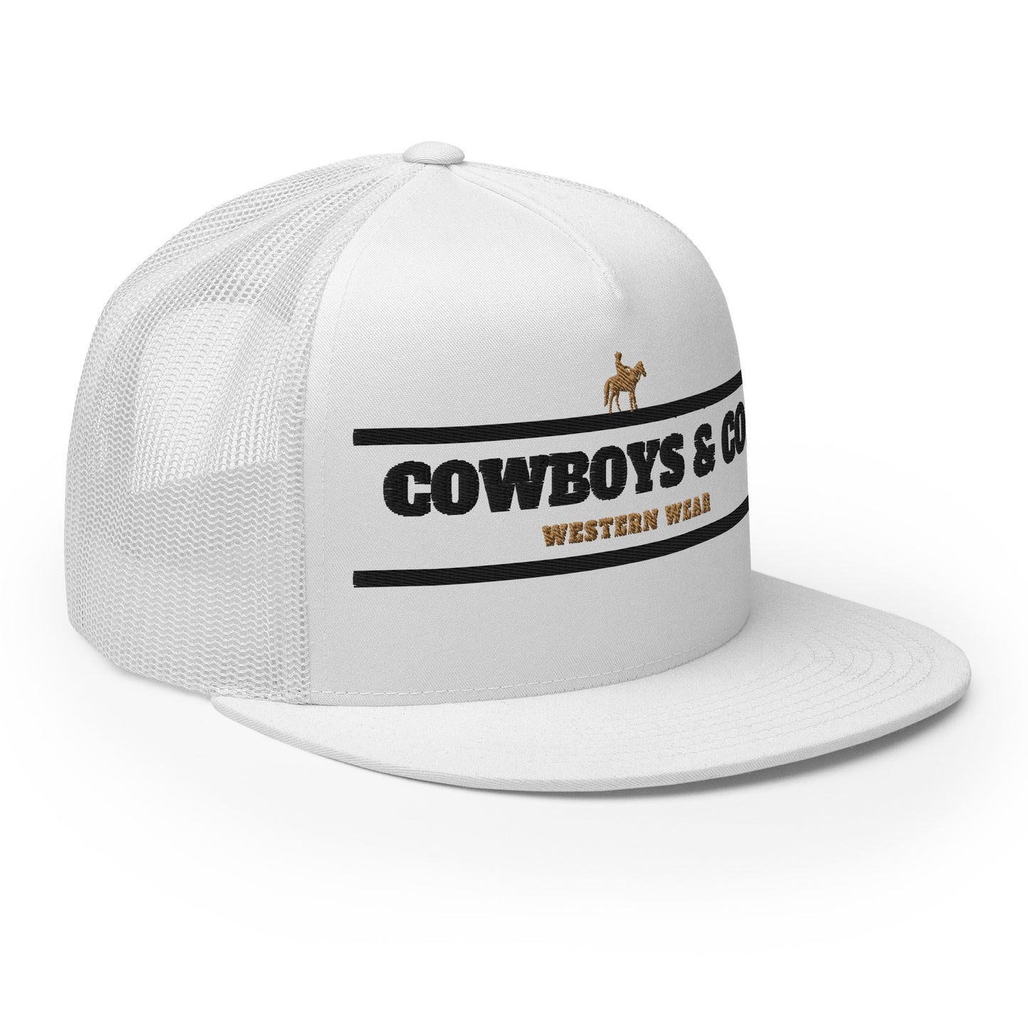 Cowboys & Co. Trucker Cap w/ Tan-Black logo